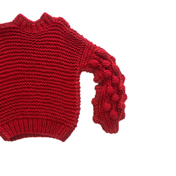 NWT Women's Dissh Day Dreaming Hand Knitted Bobble Detail Jumper AU M / AU L - Picture 5 of 9